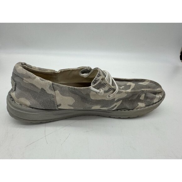 Hey Dude Wendy Funk Cloud Camo Sneakers Womens 10 Gray Slip-On Casual Flats - Picture 12 of 14